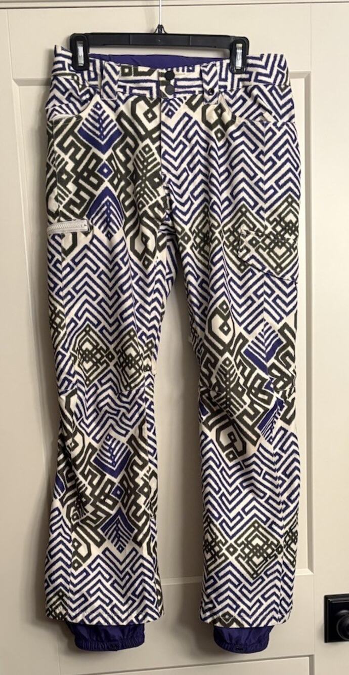 Burton Women’s Sz S Snowboard Pants Dryride GMP Basis Green/Purple Mountain Dew